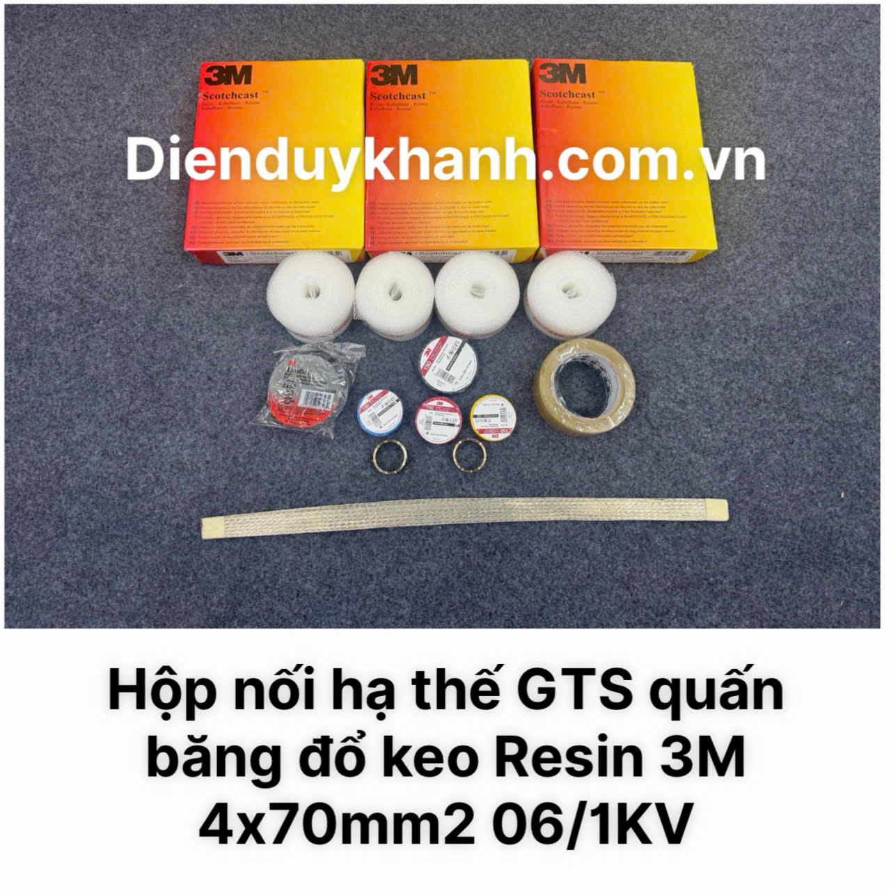 Hộp Nối Cáp Hạ Thế Đổ Keo Resin 4x70mm2 3M Chính Hãng Giá Rẻ
